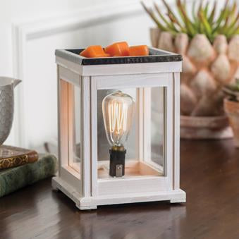 Weathered White Edison Bulb Illumination Melt Warmer