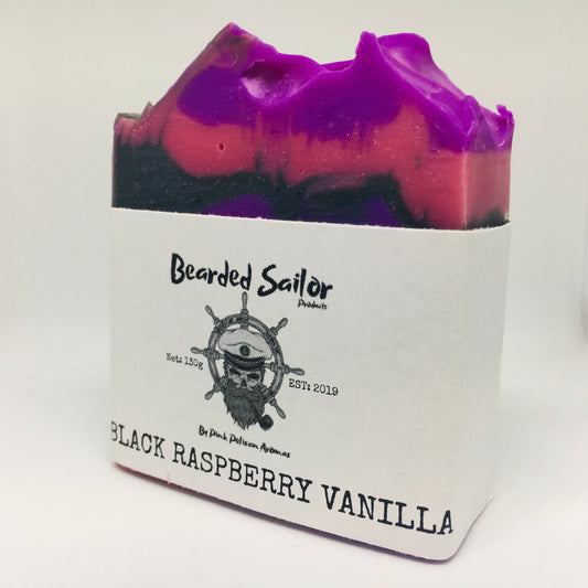 Handmade Soap - Black Raspberry Vanilla W/ Activated Charcoal