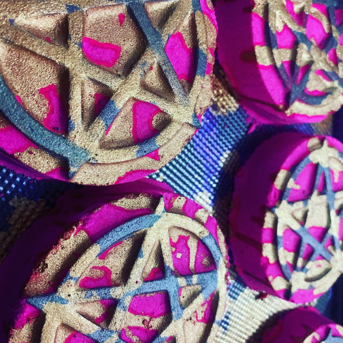 Bewitched Pentagram Vibrant Hand Painted Bath Bomb
