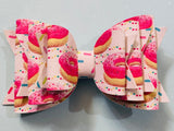 Donuts Triple Layer Bow Hair Clip